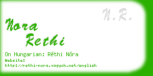 nora rethi business card