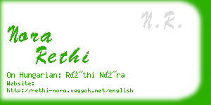 nora rethi business card